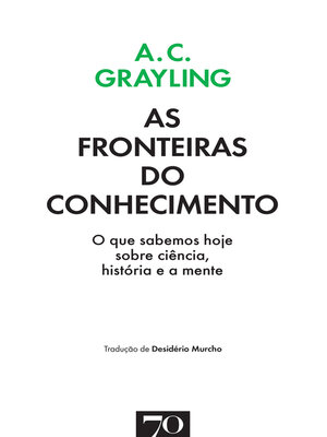 cover image of As Fronteiras do Conhecimento